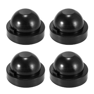 Unique Bargains Car LED Headlight Headlamp Dust Cap Cover Black 4 Pcs - 1 of 4