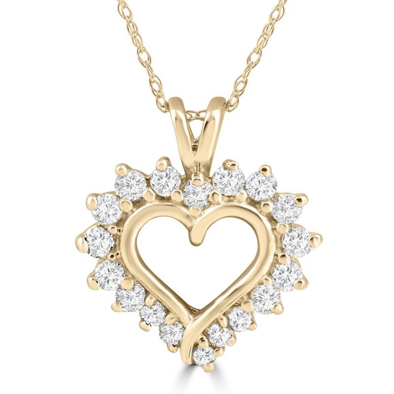 Pompeii3 1/2Ct Diamond Petite Diamond Pendant Necklace in 14k White, Yellow, or Rose Gold, 1 of 4