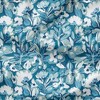 ARDEN Outdoor Midback Chair Cushion, 18 x 16.5, Rain-Proof, Fade Resistant Aqua Blue Fusion Floral - 4 of 4