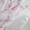 Olivia Gray Fleur Embroidered Rod Pocket Single Curtain Panel With 18" Valance - 54x84", Rose - 4 of 4