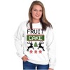 Ugly Christmas Fruit Cake Pattern Sweatshirt for Men or Women Brisco Brands - 3 of 4