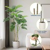 5FT Artificial Monstera Deliciosa Plant - Lifelike Fake Tropical Palm Tree, Real Touch Potted Foliage for Home Office, Housewarming Gift - 4 of 4