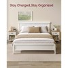 LIRY 2-Piece Farmhouse Nightstand Set with USB Charging Station, Drawer & Open Shelf, Bedside Table for Home Decor, Misty Gray - 2 of 4