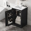 NicBex 20" Bathroom Vanity with Top Ceramic Sink,&1 Door Cabinet,Freestanding Storage Cabinet with Adjustable Shelves,No Faucet Included - 2 of 4