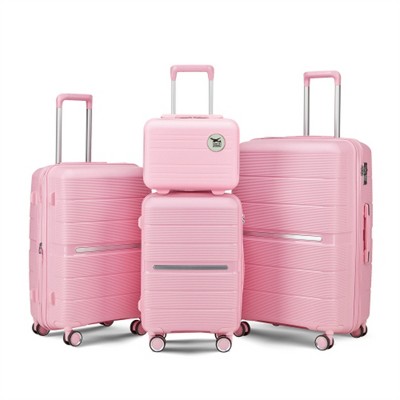 BEAFUP Luggage Sets 4 Piece(14/20/24/28) PP Lightweight & Durable Expandable suitcase