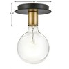 Lark Bobbie 1 - Light Flush Mount in  Lacquered Brass/Black - 2 of 4