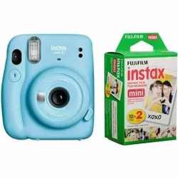 Fujifilm instax Mini 11 Instant Camera (Sky Blue) with Twin Film Pack (20)