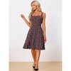 Allegra K Women's Sweetheart Neck Sleeveless Smocked A-Line Midi Dress - 4 of 4