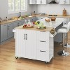 Yaheetech Rolling Kitchen Cart Kitchen Island with Storage Cabinet - 2 of 4