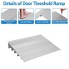 Threshold Ramps for Doorways, 1"- 4" Rise Aluminum Handicap Ramp, 700LB Capacity Front Door Ramp for Wheelchair Mobility Devices, Bikes - 4 of 4