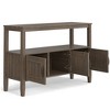 Rowan Console Table Smoky Brown - Wyndenhall: Storage Sofa Table with Fixed Shelves, Pine Frame - 2 of 4
