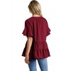 Women's Mandarin Tiered Ruffle Top - umgee - 3 of 4