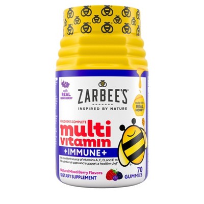 Zarbee's Naturals Children's Complete Multivitamin + Immune Gummies - Natural Mixed Berry - 70ct