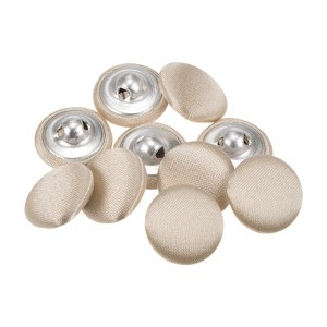 Unique Bargains Blouses Sweater Round Aluminum Cotton Fabric Cloth Covered Buttons 10 Pcs - 1 of 4