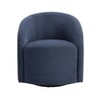 Sapphtopaz 1pc Boucle Swivel Barrel Chair Accent Chair Solid Wood Lounge Chair Modern Armchair Living Room Chair Comfy Chair for Living Room - 4 of 4