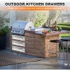 Outdoor Kitchen Drawers, 24" W x 6.5" H x 23" D BBQ Drawers Stainless Steel, 1-Layer BBQ Access Drawers for BBQ Island,Grill Station - 4 of 4