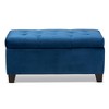 Michaela Velvet Fabric Upholstered Storage Ottoman - Baxton Studio - 3 of 4