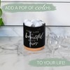 Elanze Designs Beautiful Life Black X-Large Cork Bottom, Kitchen Counter, Ceramic Stoneware, Coffee, Tea and Hot Chocolate, Machine Brewing, K Capsule - 4 of 4