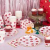 Sparkle and Bash 48-Pack Pink Disposable Paper Plates with Gold Foil for Strawberry Birthday Party 9 in - 2 of 3