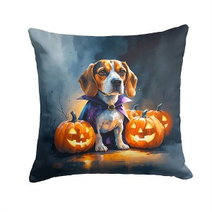 Tramull Halloween Throw Pillow, 14x14 Inch Machine Washable Indoor Outdoor Decorative Pet Theme Pillow - 1 of 4