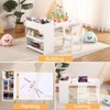 Toddler Craft Play Wood Activity Desk Kids Art Table with Large Storage Shelves for Writing Drawing,Nursery, Children's Wooden Furniture - 2 of 4