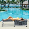 Costway Folding Camping Cot Heavy-duty Camp Bed W/Carry Bag for Beach Traveling Vocation Grey\Blue\Green - 3 of 4