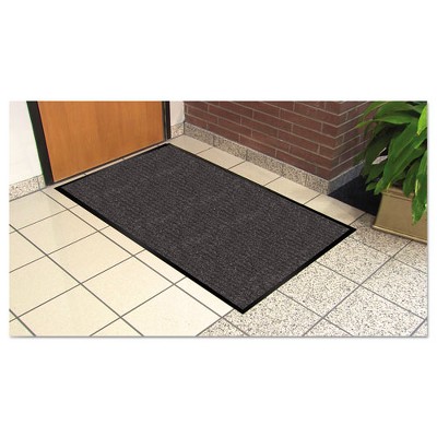 Charcoal Polypropylene Indoor Wiper Mat with Vinyl Backing, 36 x 60