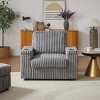 Corduroy Armchair with Storage Ottoman and Cup Holders, Wide Seat Lounge Chair with Footrest for Living Room-3irtyhousy - 3 of 4