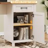 59" L Shaped Executive Desk with File Drawer & Storage Cabinet, Wood Corner Computer Desk, White - 4 of 4