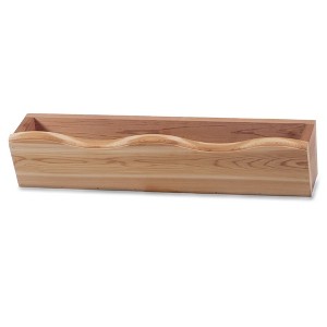 All Things Cedar 22 Inch Outdoor Window Planter, Handcrafted Wood Wall Mount Box for Garden Plants, Herbs, and Flowers, Natural Finish - 1 of 4
