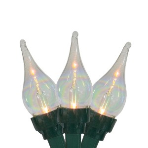 Northlight 50ct Twinkle Flame Tip C5 Christmas Lights White - 14' Green Wire - 1 of 3