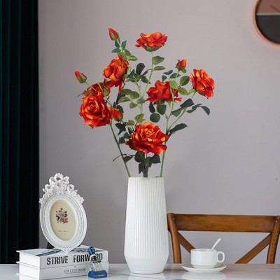 2PCS Faux Peony Trees in Pot, UV Resistant Indoor/Outdoor Decor, Housewarming Gift