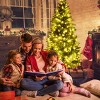 Tangkula 6ft Prelit Half Christmas Tree Artificial PVC Material Metal Stand w/ LED Lights - 2 of 4