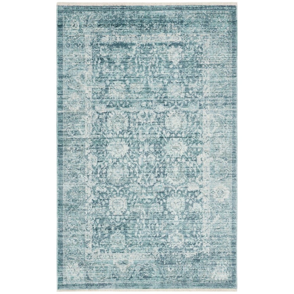 3'x5' Medallion Loomed Accent Rug Blue/Ivory - Safavieh