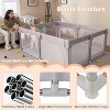 Safstar Large Baby Playpen, 75" x 59" Baby Activity Center w/Zippered Doors, Storage Bag, Indoor Outdoor Baby Play Yard Fence for 0-3 Years Old - 4 of 4