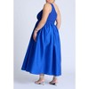 ELOQUII Women's Plus Size Sweater Bodice Poplin Dress - 3 of 4