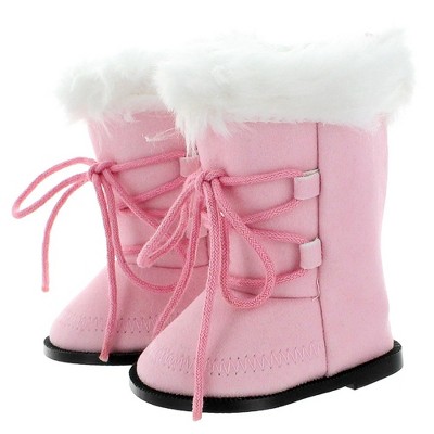 Doll Shoes Snow Light Pink Boots Fits American Girl & Other 18' Inch Dolls