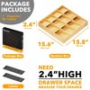 SpaceAid Bamboo Silverware Drawer Organizer with Labels (12 Slots) - 3 of 4
