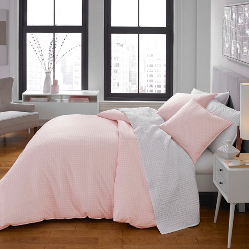 pink comforter set queen