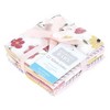 Hudson Baby Infant Girl Flannel Cotton Washcloths, Soft Painted Floral 12 Pack, One Size - 2 of 4