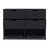 RISOKEYS Modern 4 Drawer Dresser for Bedroom,with 2 Lower Cabinets,Large Wooden Storage Dresser Organizer,Accent Storage Cabinet for Living Room,Black - 4 of 4
