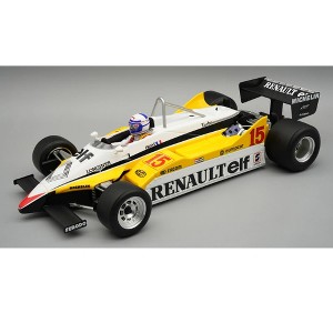Renault RE30B #15 Winner F1 "South Africa GP" (1982) "Mythos Series" w/Driver Figure & Display Case 1/18 Model Car by Tecnomodel - 1 of 4