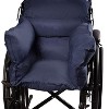 DMI Comfort Wheelchair Cushion & Pad, Foam Seat & Back Support Pillow, 16x22 in, Navy - 2 of 4