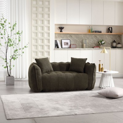 NicBex Couches for Living Room 64" Lazy Loveseat Sofa Bean Bag Chair Couch with Durable Comfort Lounger High Back, High Resilience Foam Core
