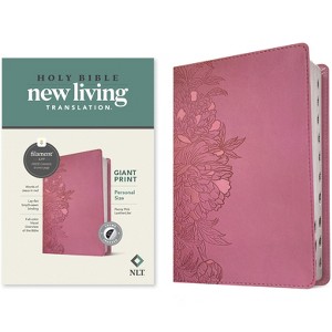 NLT Personal Size Giant Print Bible, Filament Enabled Edition (Red Letter, Leatherlike, Peony Pink, Indexed) - Large Print (Leather Bound) - 1 of 1