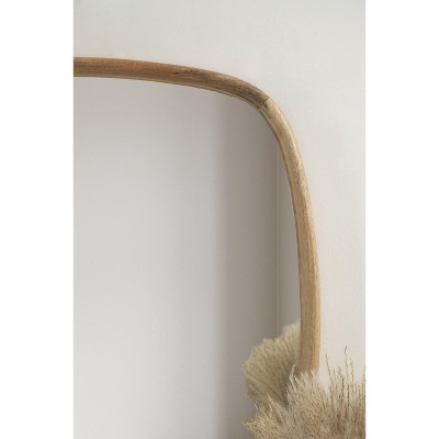 Natural Mango Wood Square Wall Mirror, 26 x 26