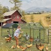 GustoWave Large Metal Chicken Coop Walk-in Chicken Runs Black - 2 of 4