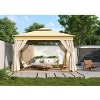 Large Outdoor Heavy Duty Gazebo,Gazebo with Steel Frame and Mosquito Netting,Double Roof Patio Party Gazebo Tent-Coolbibila - 3 of 4