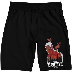 Daredevil Born Again Cityscape SIlhouette Adult Black Sleep Pajama Shorts - 1 of 4