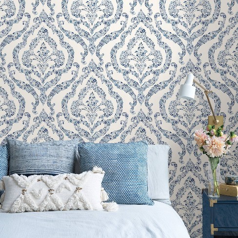 Nuwallpaper Guildford Peel And Stick Wallpaper Blue : Target